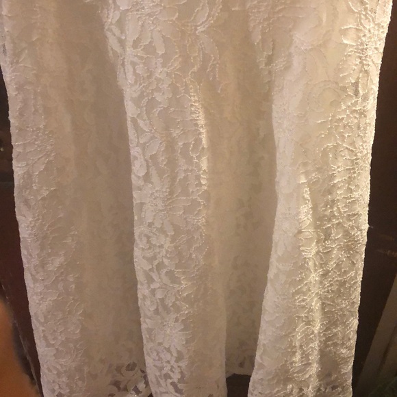 David's Bridal | Dresses | David Bridal Scalloped Oneshoulder Lace ...